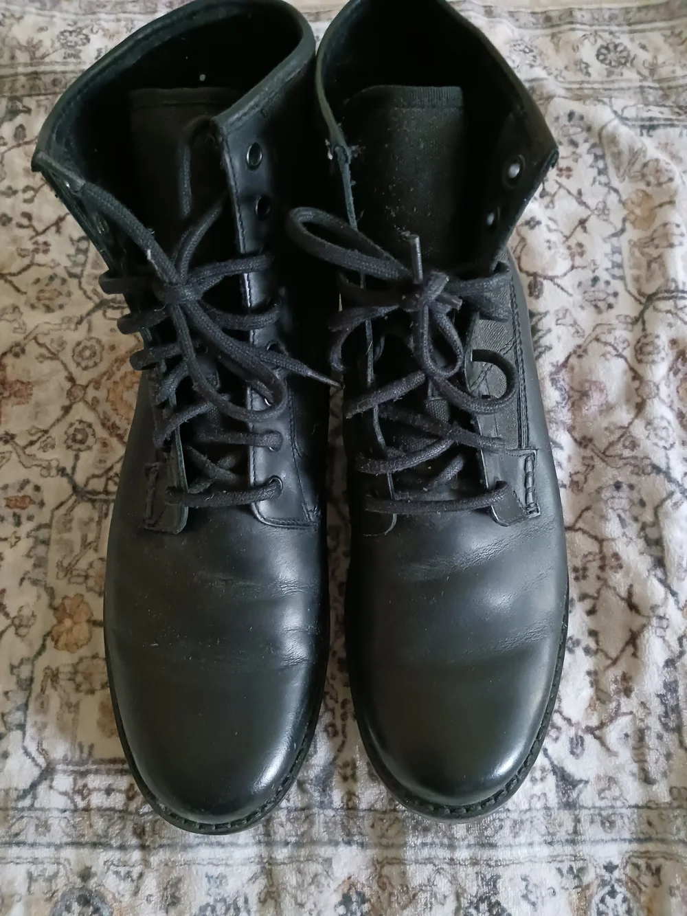 American Eagle Outfitters Black Lace-Up Men's Boots